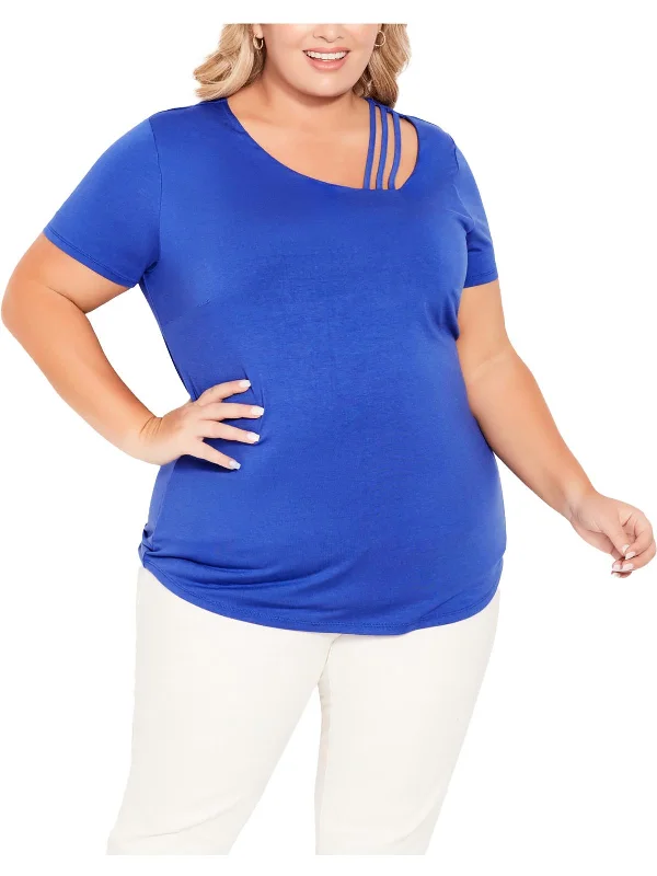 Super Savings Plus Womens Scoop Neck with Strap Summer Pullover Top