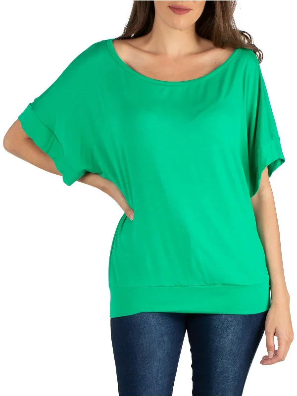 Deal Dash Plus Womens Solid Banded Pullover Top
