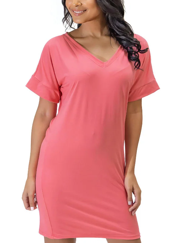 Weekend Deal Plus Womens Solid Rayon Pullover Top