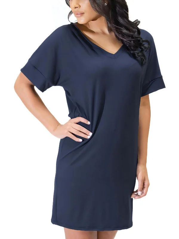 Super Deal Plus Womens V Neck Short Sleeve Pullover Top