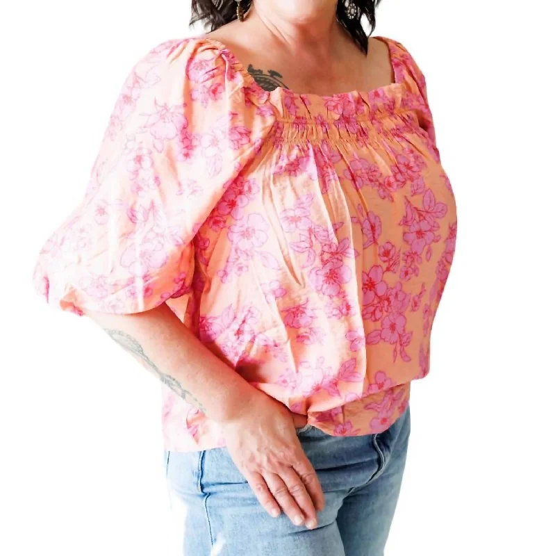 Amazing Deals Poppy Top - Plus In Pink