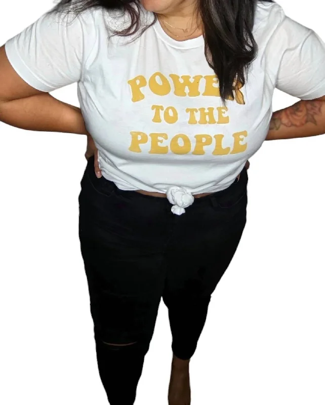 Reduced Prices Power To The People Graphic T Shirt In White