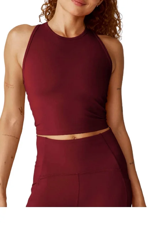 Instant Discount Powerbeyond Strive Crop Tank Top In California Merlot