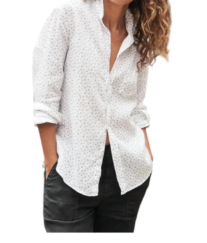 Limited Edition Relaxed Heart Top In Messy Grey Heart