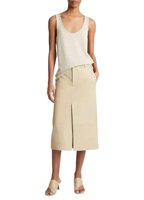 Get It Before It’s Gone Relaxed Scoop Neck Tank In Sepia