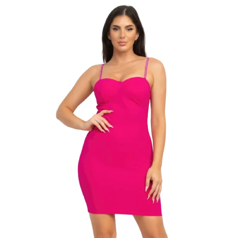 Shop and Save Rhinestone Strap Bustier Top