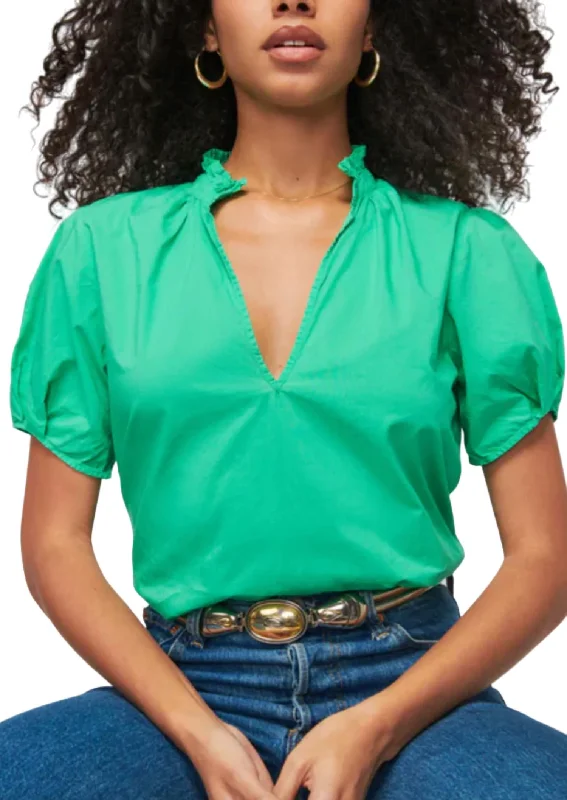Instant Discount Rosanna Blouse In Island Time Green