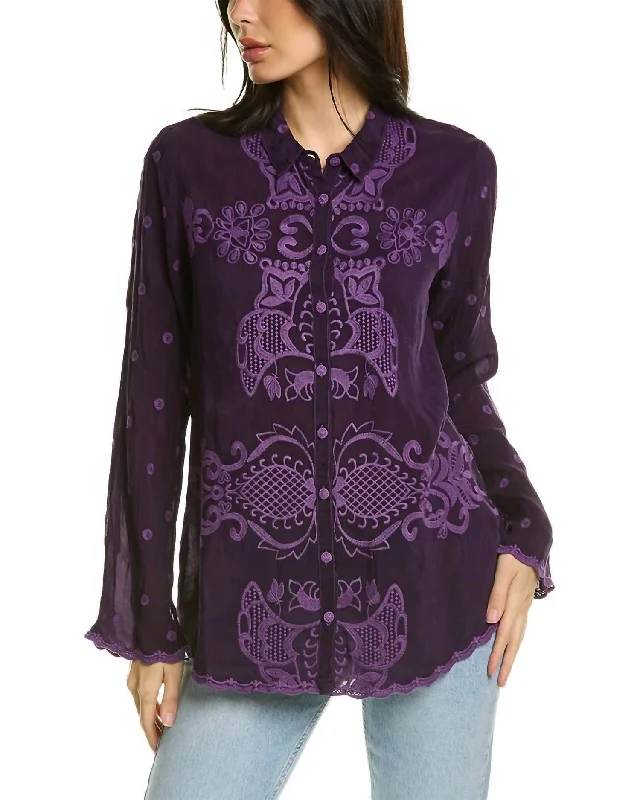 Value Deals Runswick Lenny Button Down Shirt In Grape