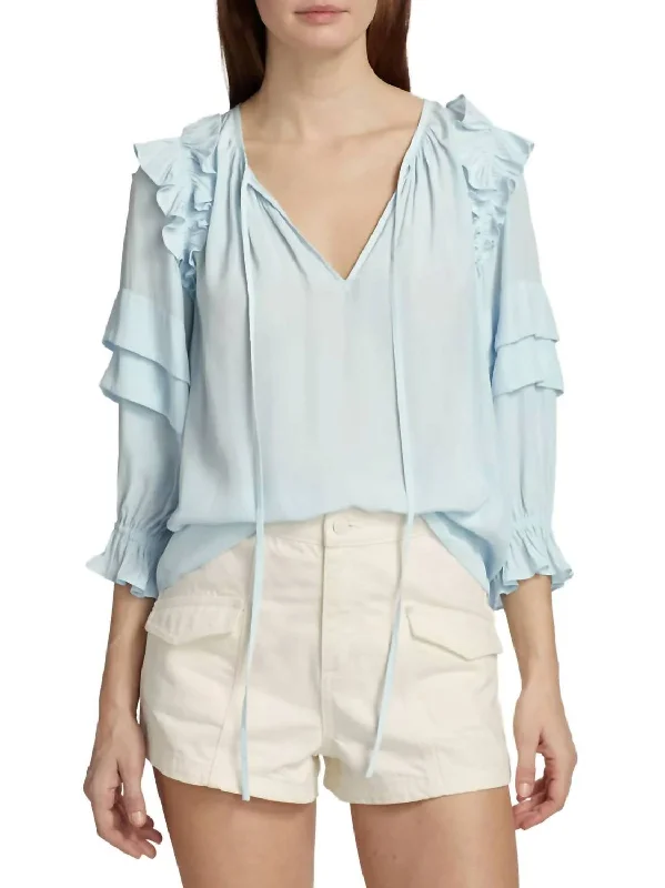 YEAR-End Clearance Samira Blouse In Crystal Blue