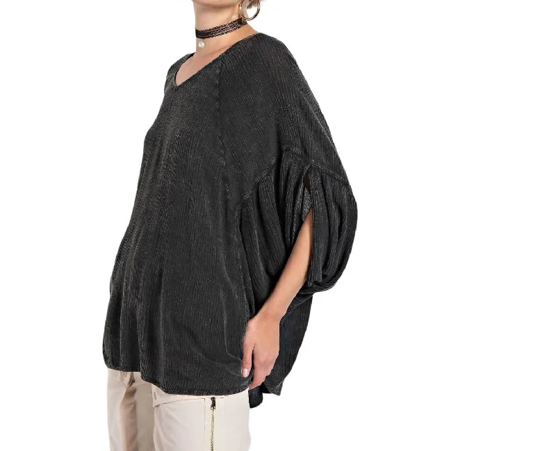 Price Blitz Savi Batwing Dolman Top In Black