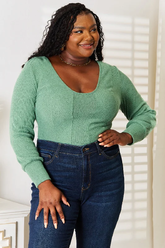 Special Offer Scoop Neck Long Sleeve Top