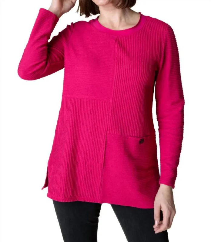Price Rollback Seamed Tunic In Merlot