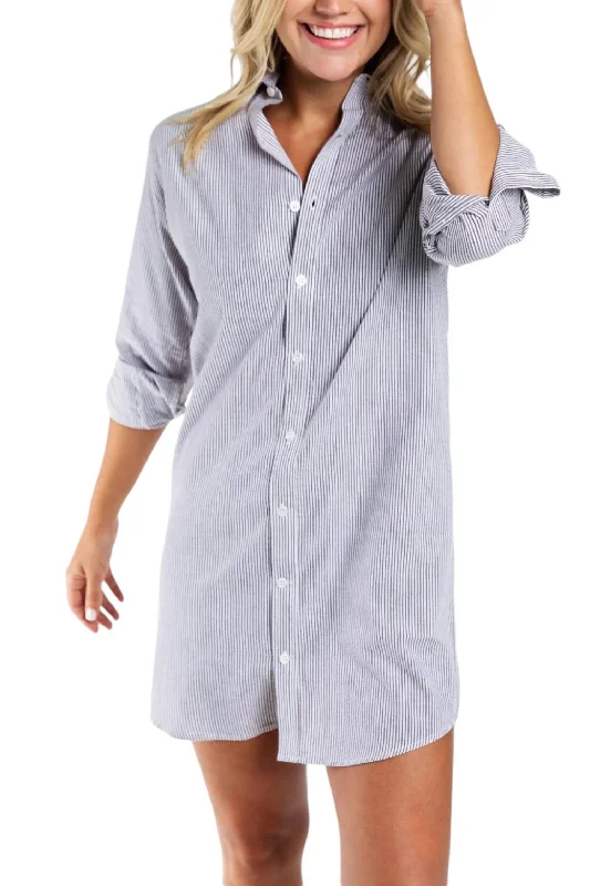 Amazing Deals Seersucker Mini Dress In Brown Seersucker