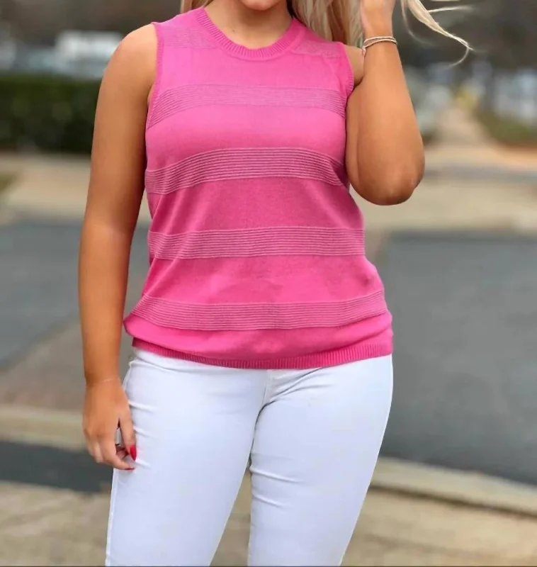 Deal Frenzy Shimmer Tank In Pink