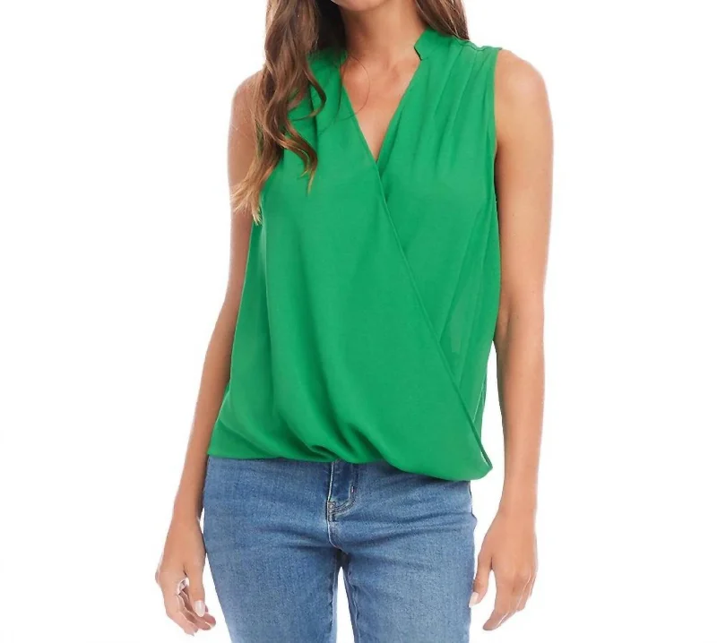 Special Offer Sleeveless Tank Top In Green