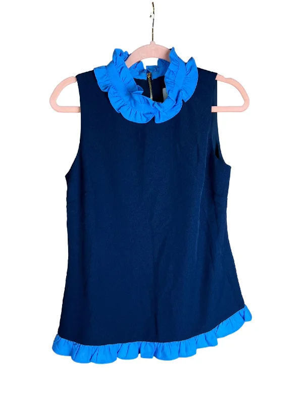 Overstock Sleeveless Top In Navy