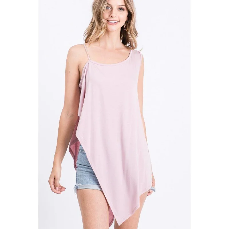 Extra Discounts Solid Knit Top Is Fearing A Round Neckline And Side Hi-low