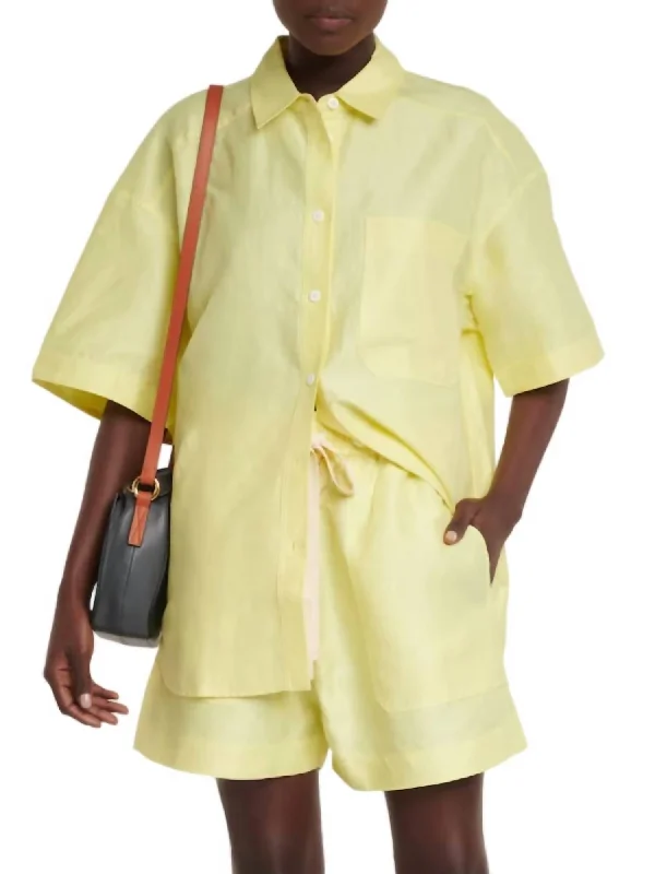 Massive Deals Sparrow Linen Shirt In Lemon