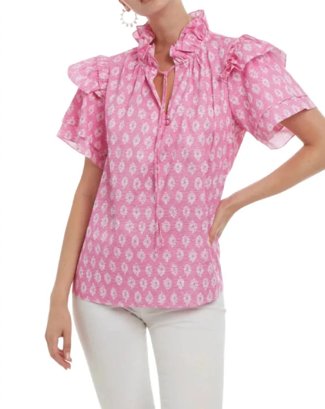 Early Bird Discount St. Martin Top In Pink