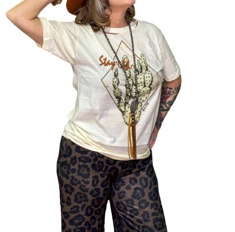 The Best Prices Stay Wild Tee In Ivory