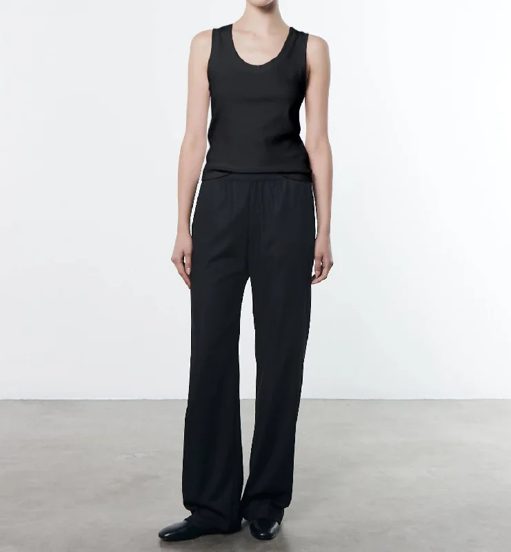 Can't Be Beat Supima Knit U Tank In Black