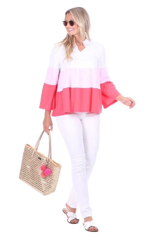 Midnight Madness Tate Top in Pink Colorblock
