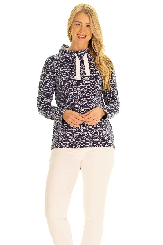 Act Now The Finley Funnel Neck in Blue Scales