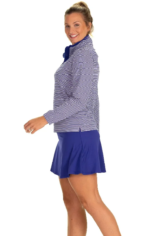 Exclusive Savings The Performance Tory Pullover in Blue Pinstripe