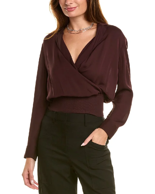 Closeout Theory Collared Silk Top