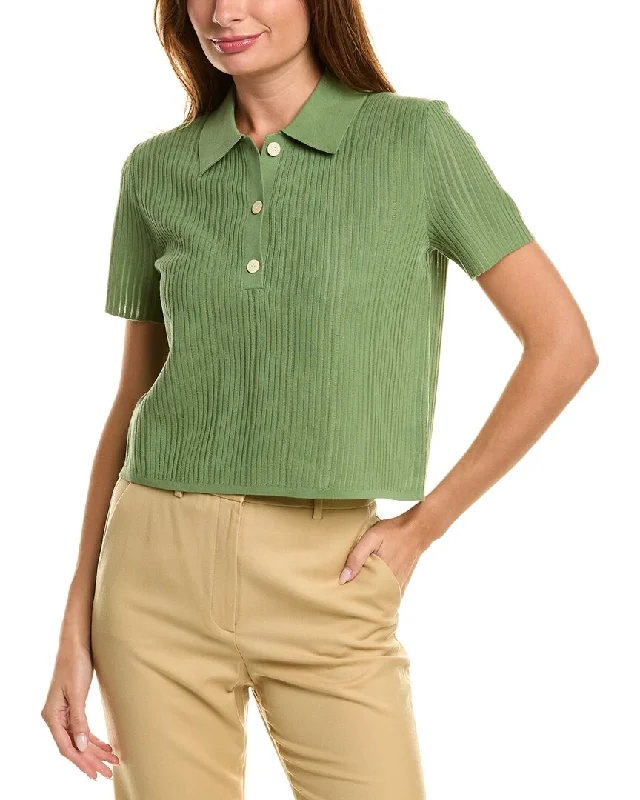 Massive Deals Theory Cropped Polo Shirt