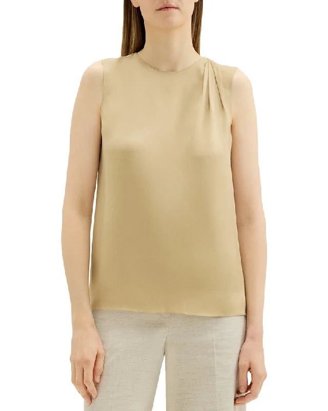 Crazy Deals Theory Pleat Shell Silk Shirt