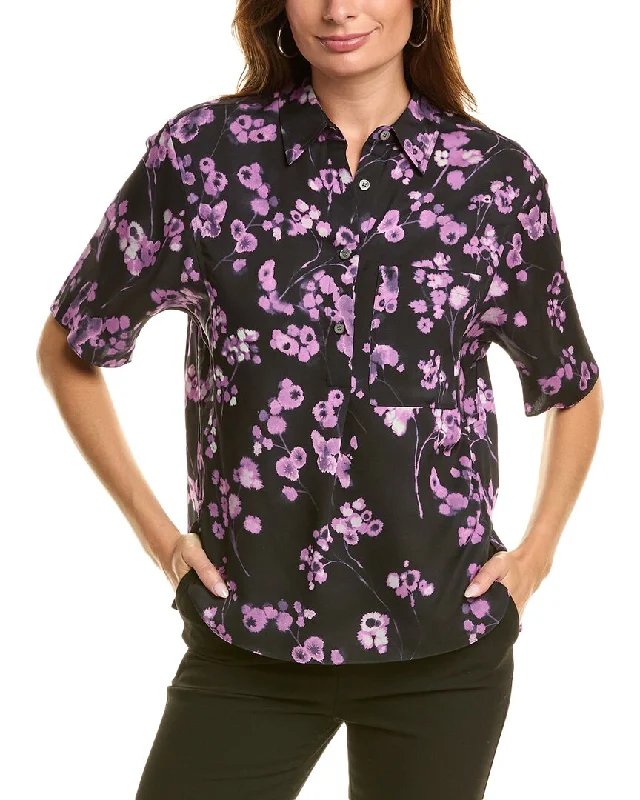 Unmissable Offer Theory Silk Crop Blouse