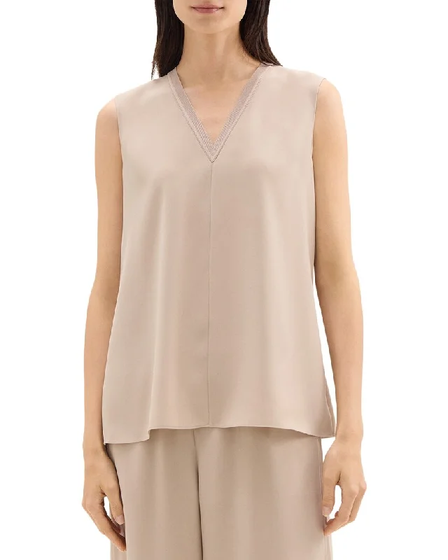 Online Exclusive Theory V Neck Combo Top