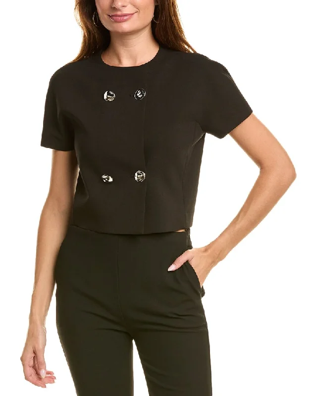 New Deals Theory Wool-Blend Crop Top