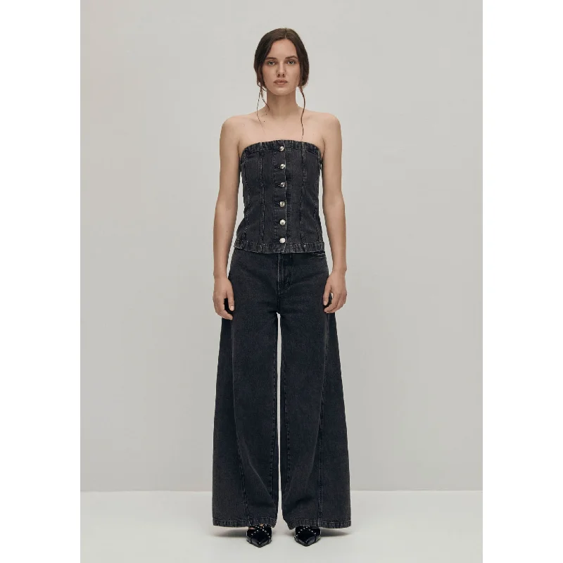 While Supplies Last Troyes Black Denim Tank