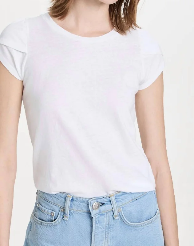 Super Sale Tulip Sleeve Tee In White