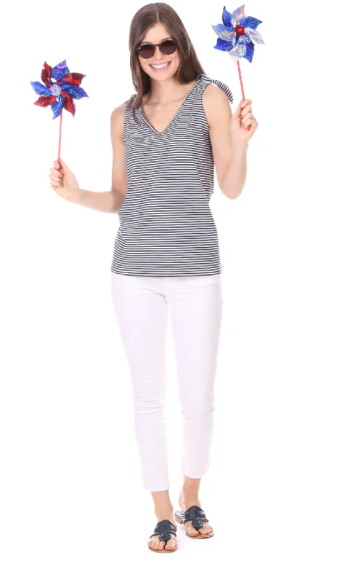 TIME-Limited Offer Tyler Tank in Thin Navy Stripe