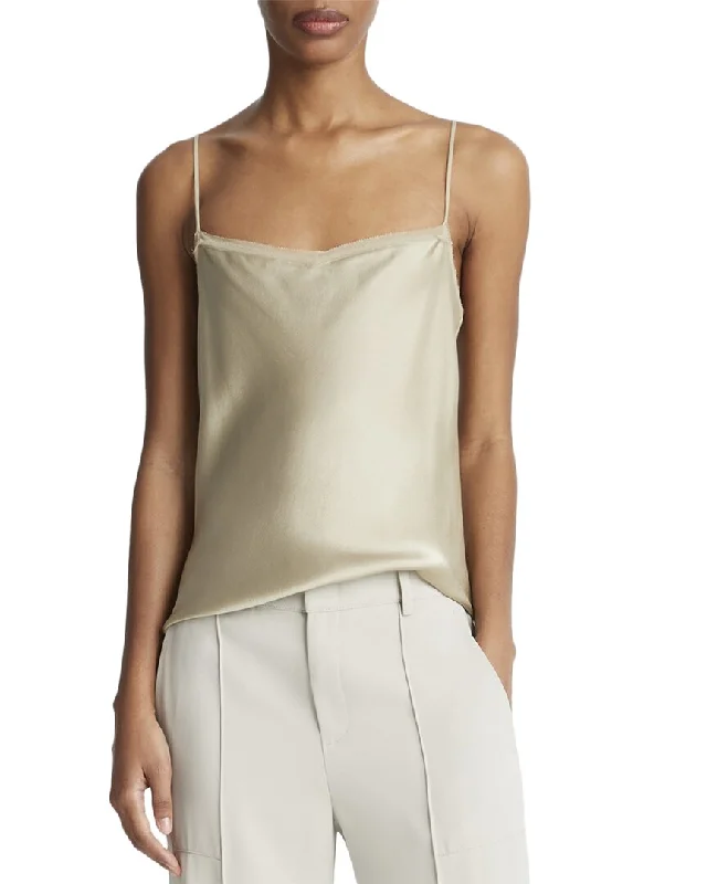 Special Savings Vince Layered Chiffon Trim Silk Cami