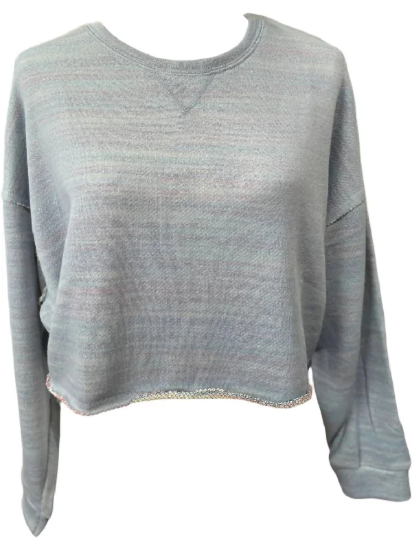 Today’s Deal What Is It Crop Sweatshirt In Blue