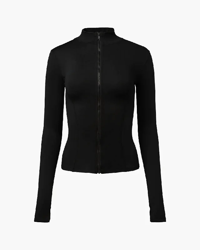 Stock Up and Save Women's Active Zip-Up Sweatshirt In Black