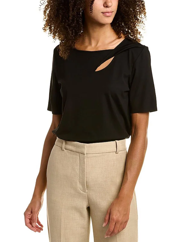 Price Buster Womens Asymmetric Keyhole Blouse