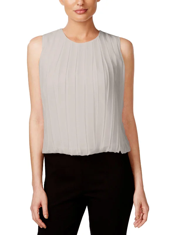 Limited Time Womens Chiffon Pleated Blouse