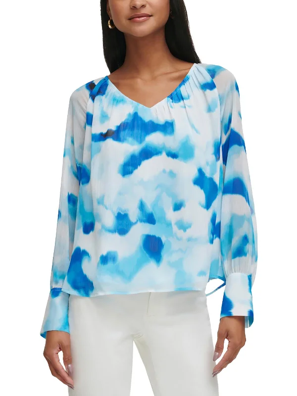 Act Now Womens Chiffon Work day wear Blouse