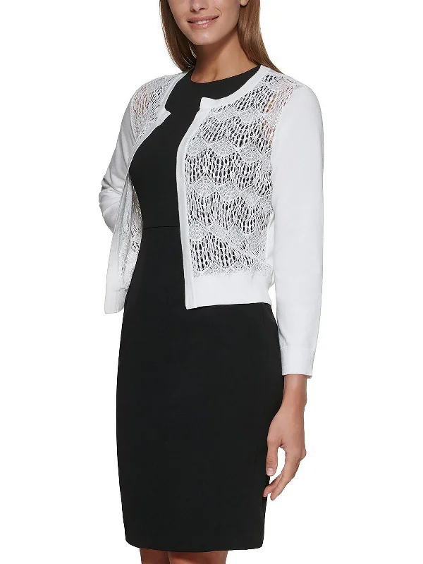 Don’t Miss Out Womens Cotton Blend Open Front Kimono