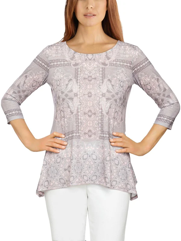 Super Sale Womens Embellished Wideneck Blouse