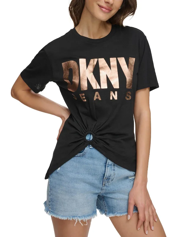 Big Savings Womens Jersey Logo Graphic T-Shirt