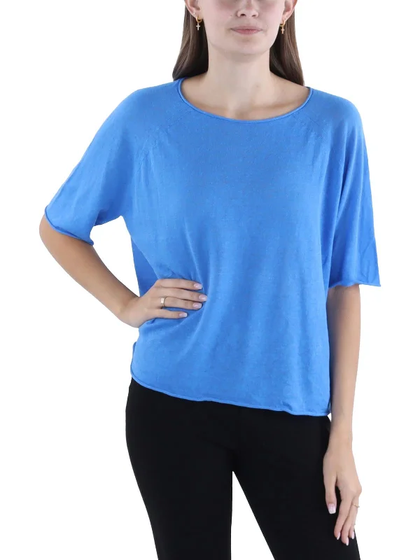 Amazing Deals Womens Linen Short Pullover Top