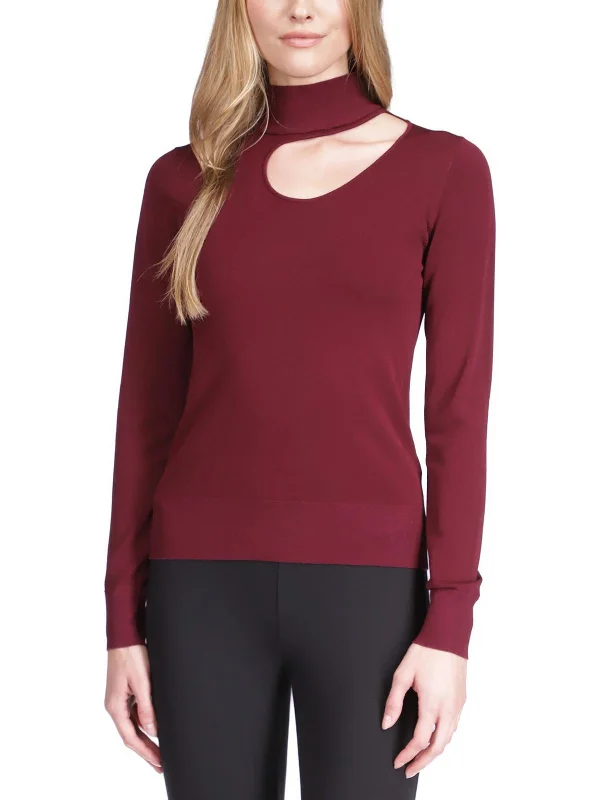 Online Only Womens Mock Neck Long Sleeve Pullover Top