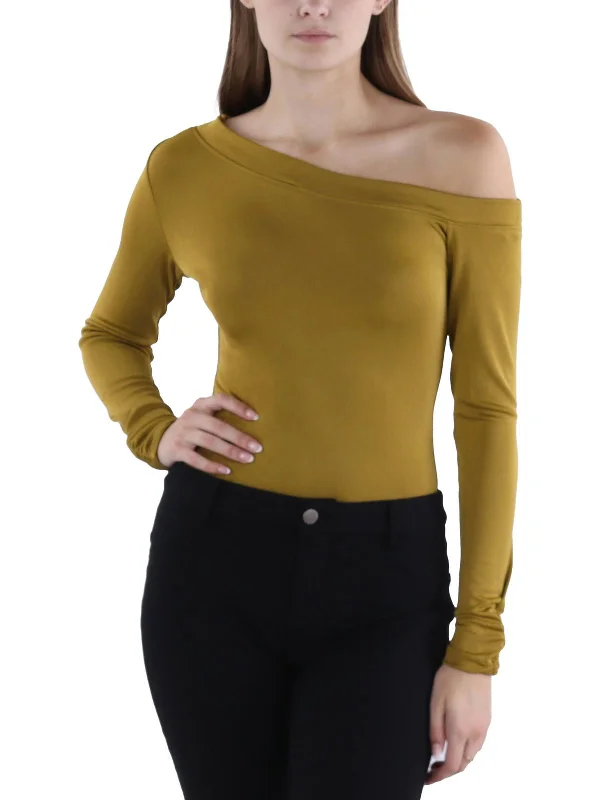 Midnight Sale Womens One Shoulder Casual Bodysuit