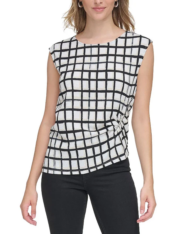 Price Meltdown Womens Plaid Office Pullover Top
